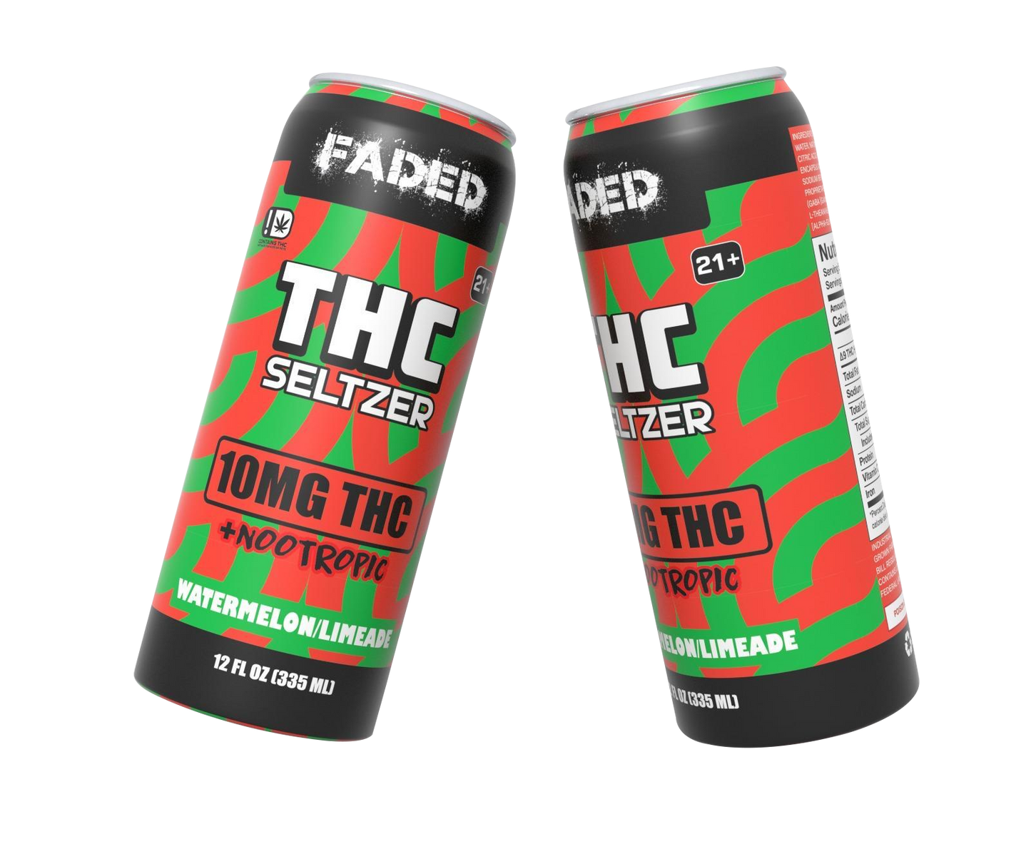 THC Seltzer 10MG THC +Nootropic Watermelon/Limeade