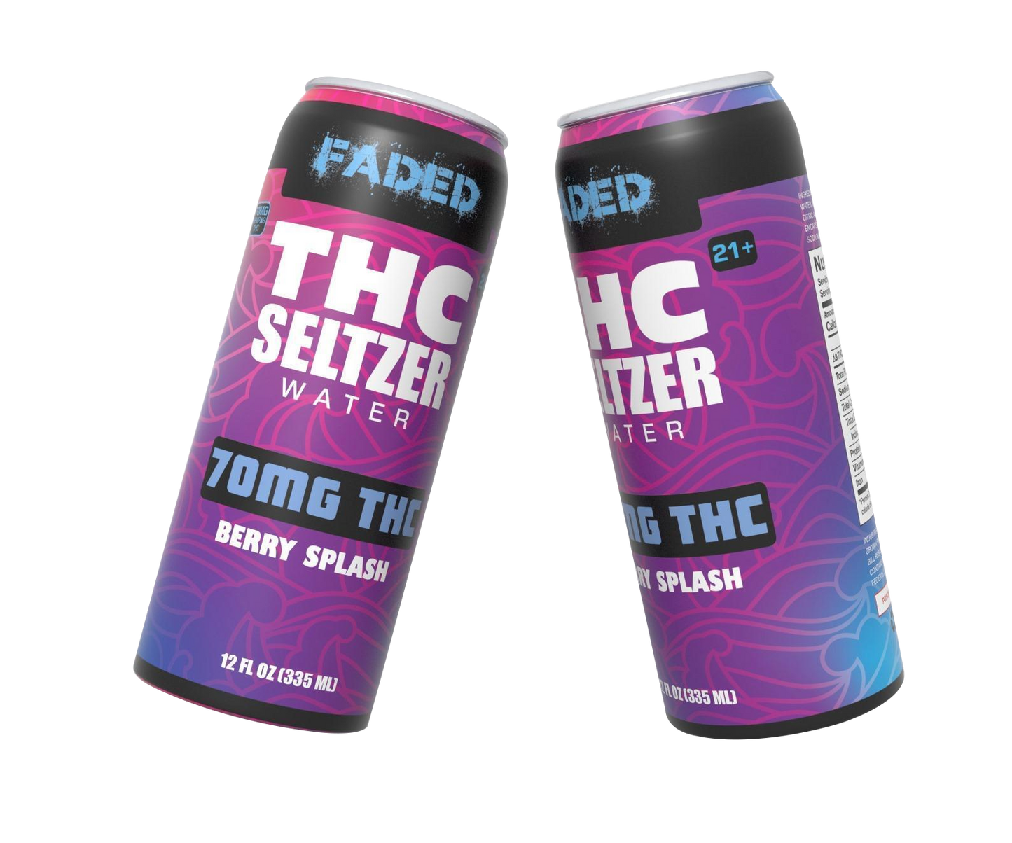 THC Seltzer Water 70MG THC Berry Splash