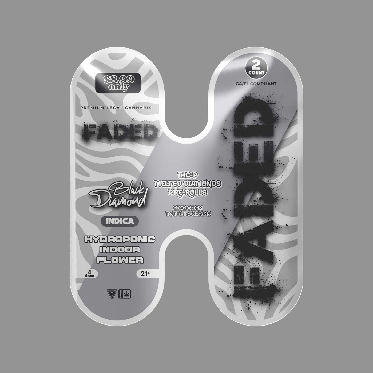 THCP Melted Diamonds Pre-Rolls Black Diamond