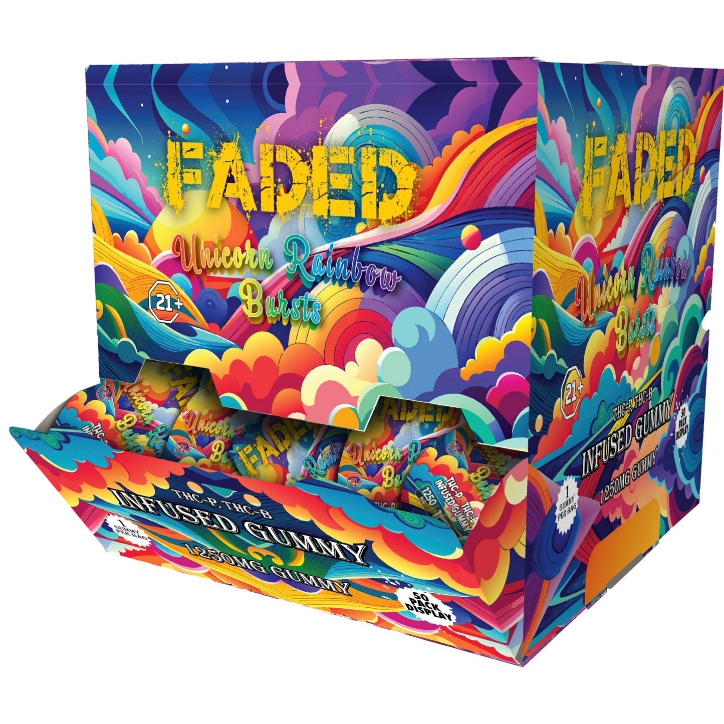 Sky High Blend Unicorn Rainbow Burst Gummies | THC-P + THC-B | 1250 MG