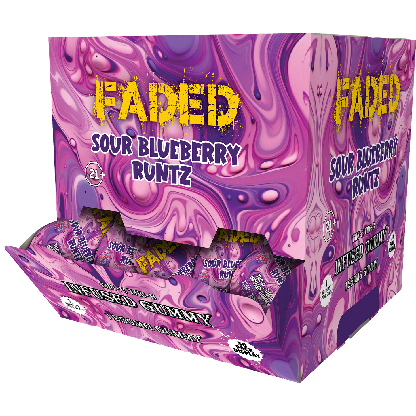 Sky High Blend Sour Blueberry Runtz Gummies | THC-P + THC-B | 1250 MG