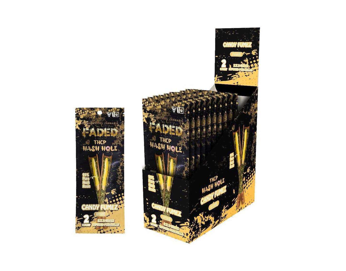 THCP HASH HOLE Candy Fumez Hybrid 2 x 2 Gram Infused Pre-Rolls