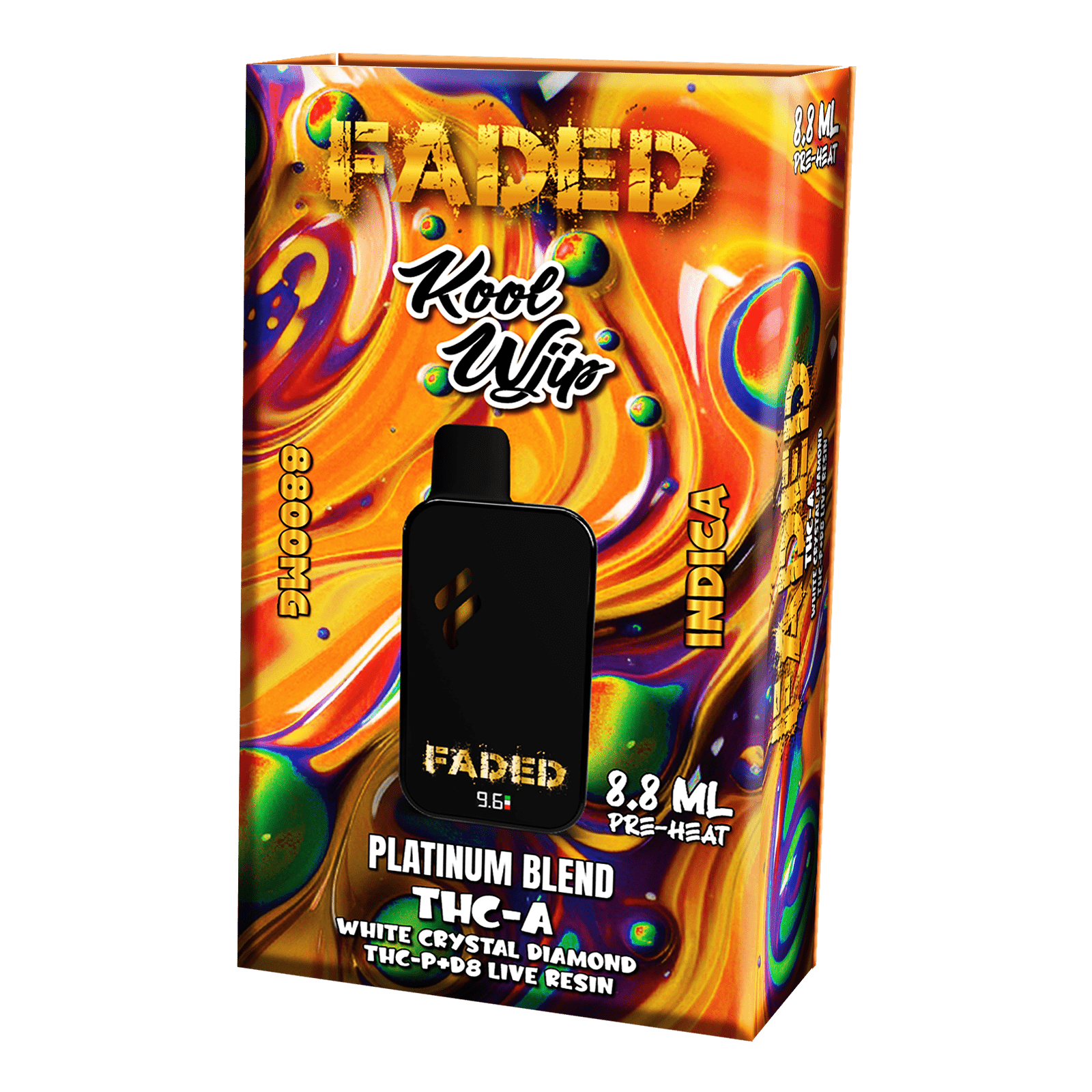 FADED PLATINUM BLEND THC-A 8.8ML DISPOSABLES | KOOL WHIP Faded FADED PLATINUM BLEND THC-A 8.8ML DISPOSABLES | KOOL WHIP Faded