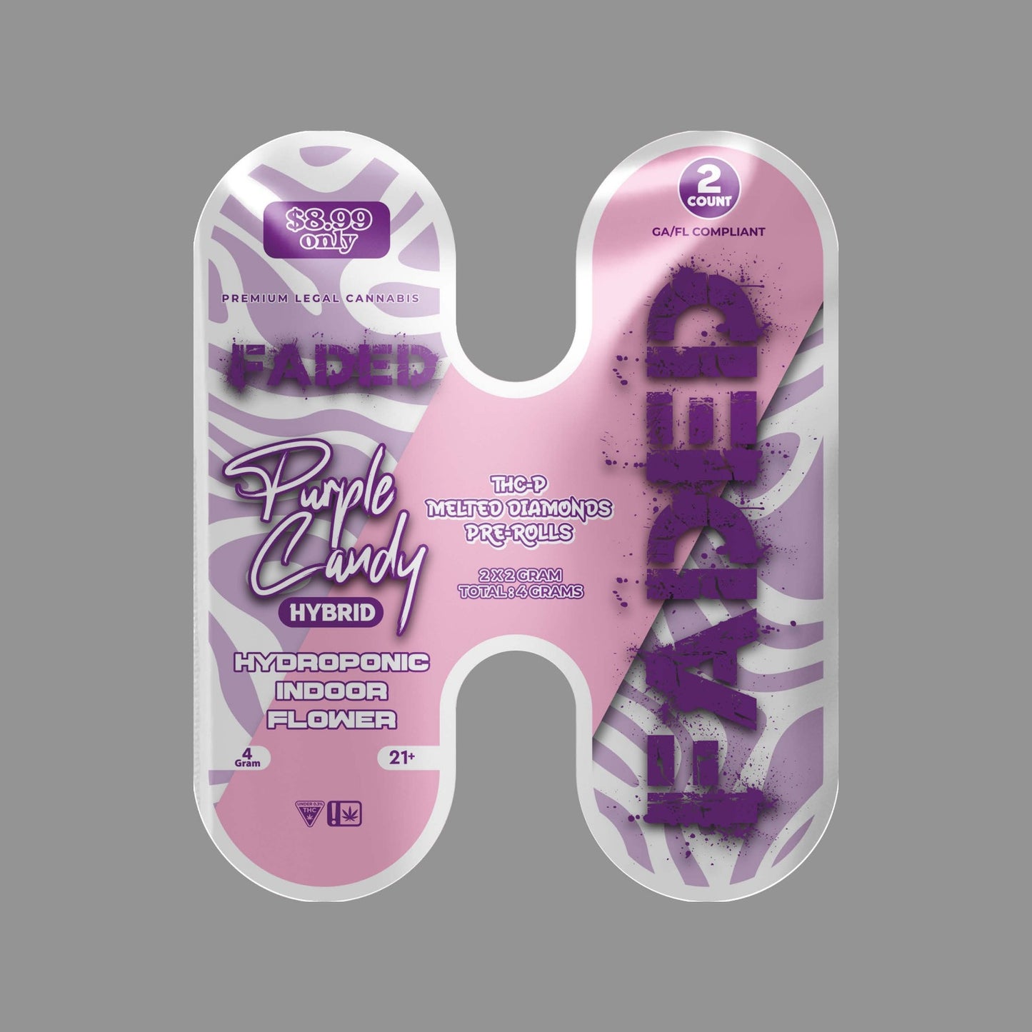 THCP Melted Diamonds Pre-Rolls Purple Candy