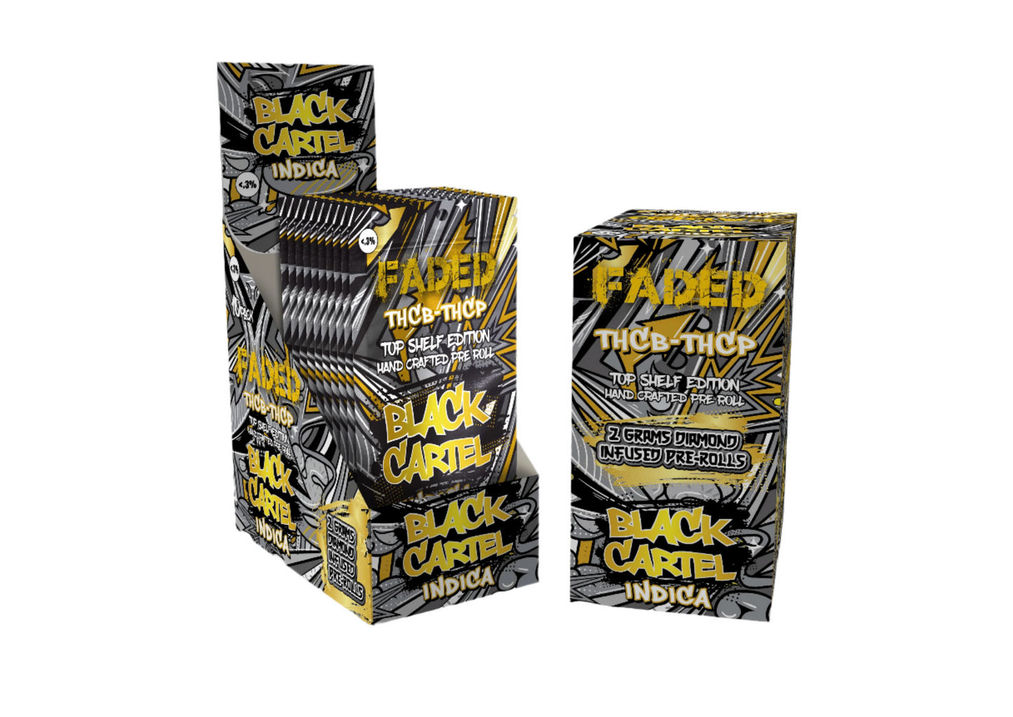 Faded Top Shelf Edition THC-B + THC-P 2GM Pre-rolls 5CT