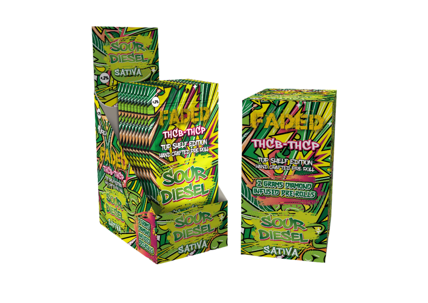 Faded Top Shelf Edition THC-B + THC-P 2GM Pre-rolls 5CT