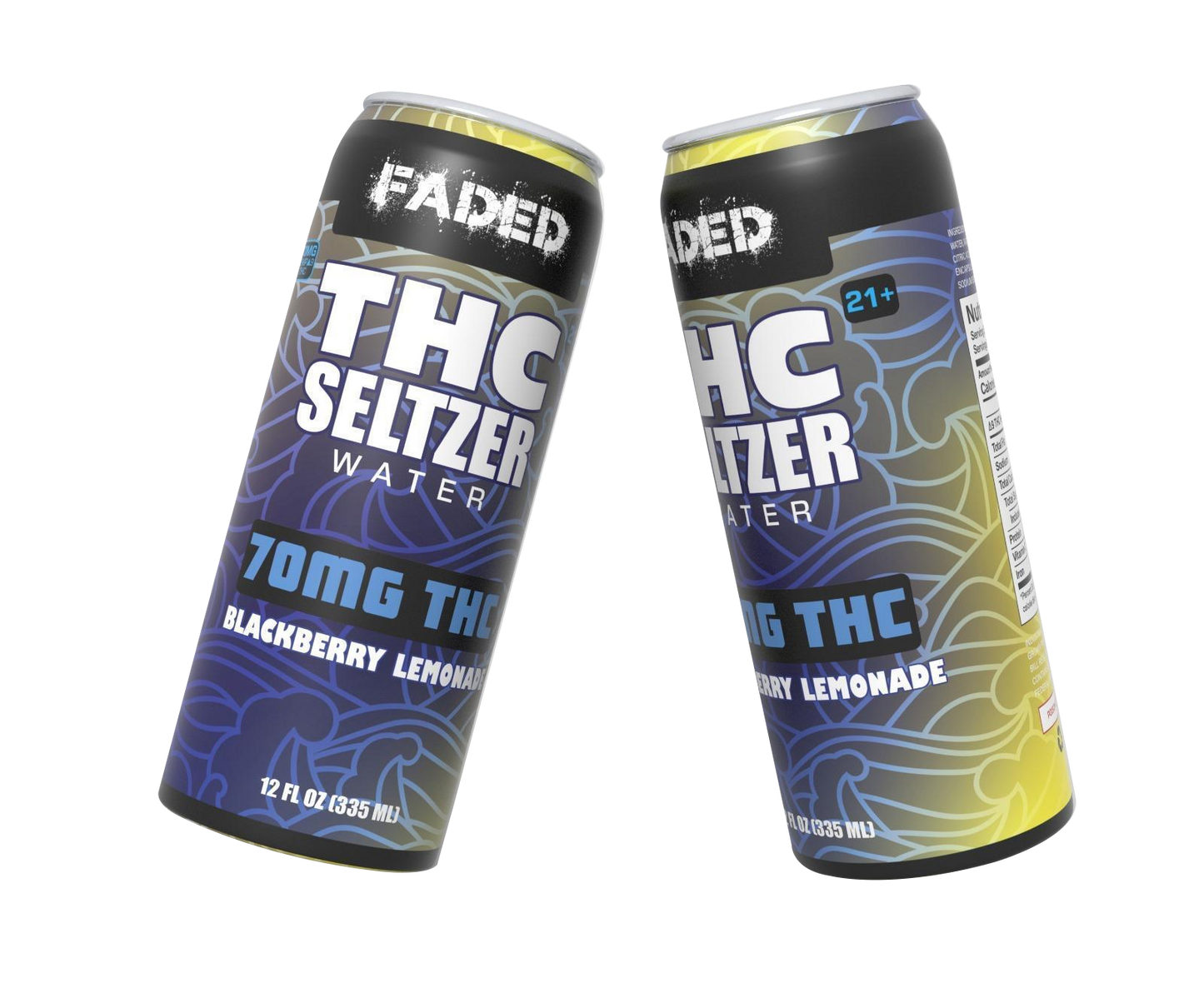 THC Seltzer Water 70MG THC BlackBerry Lemonade