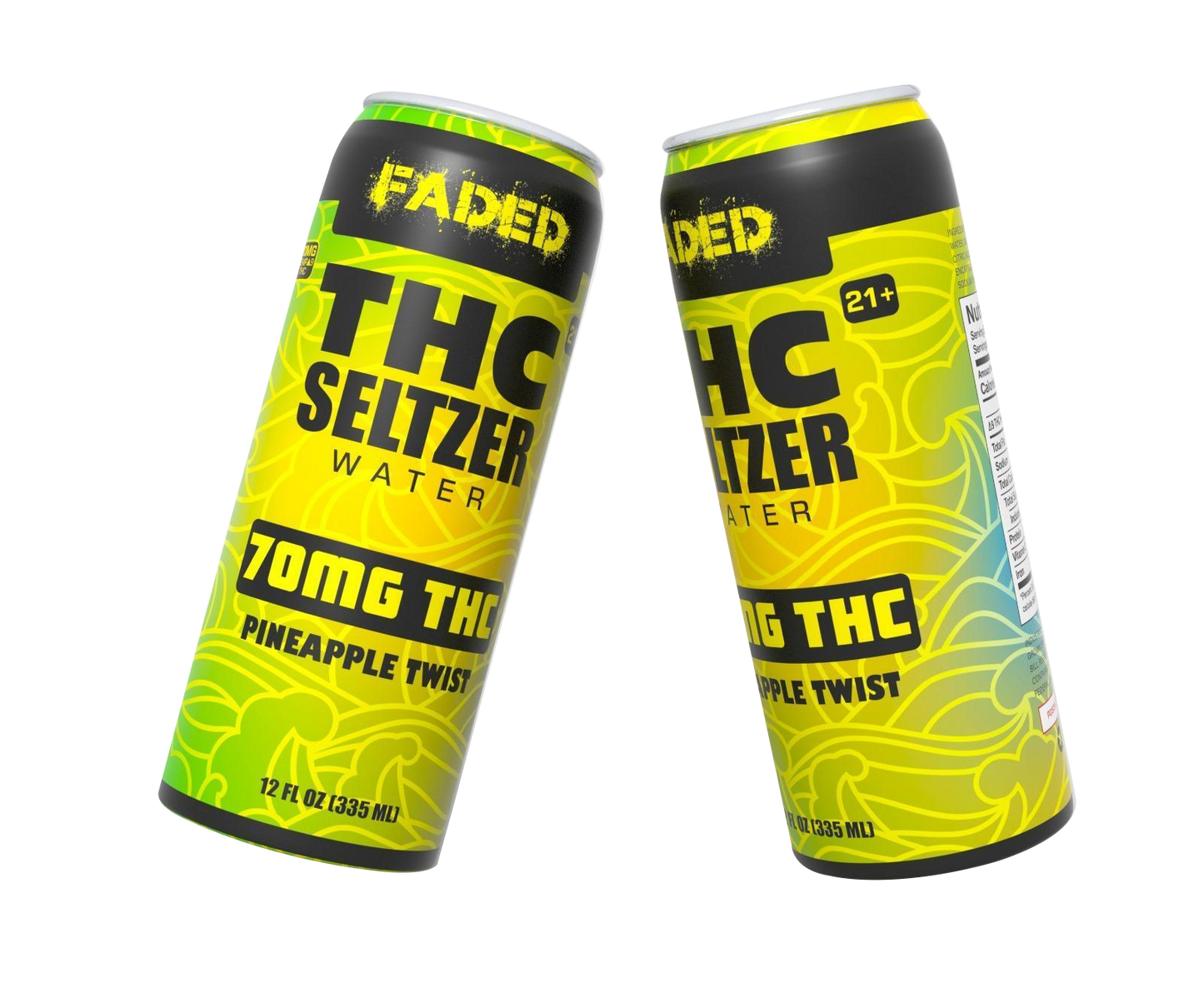 THC Seltzer Water 70MG THC PineApple Twist