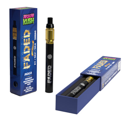 FADED DELTA-11+THC-P+THC-A RECHARGEABLE DISPOSABLE - INDICA AFGHAN KUSH 2.5ML