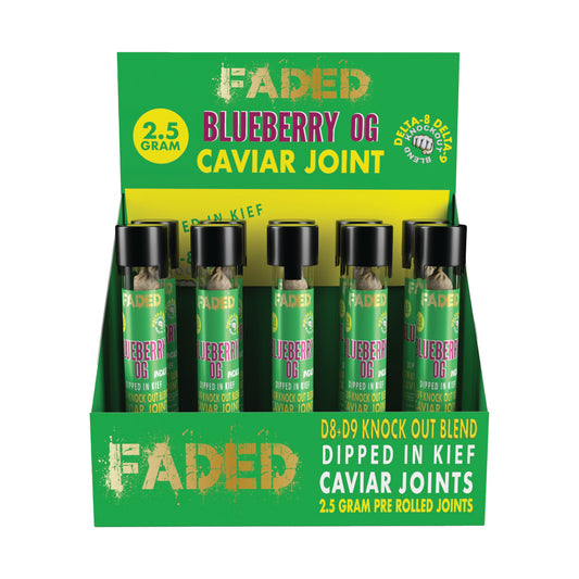 FADED DELTA-8+DELTA-9 KNOCKOUT BLEND BLUEBERRY OG CAVIAR JOINTS 2500MG