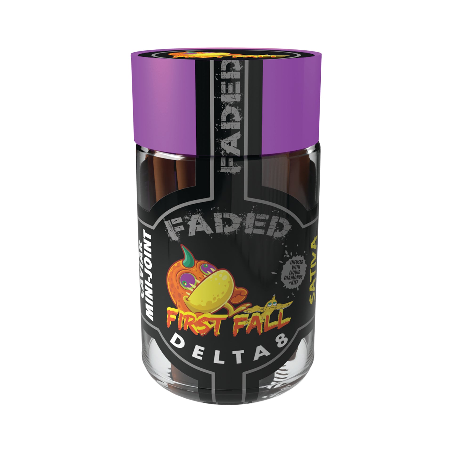 FADED DELTA-8 FIRST FALL HAND CRAFTED MINI SHOOTER PRE-ROLL 5CT JAR