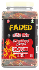 Faded Infused Gummy Strawberry Cough 120,000MG 1500MG Per Gummy THC-A