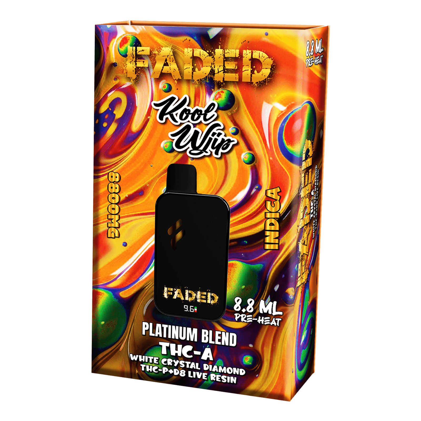 FADED PLATINUM BLEND THC-A 8.8ML DISPOSABLES | KOOL WHIP