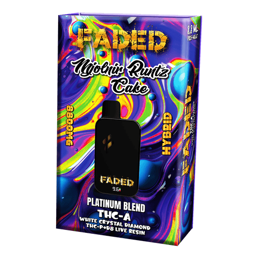 FADED PLATINUM BLEND THC-A 8.8ML DISPOSABLES | MJOLNIR RUNTZ CAKE