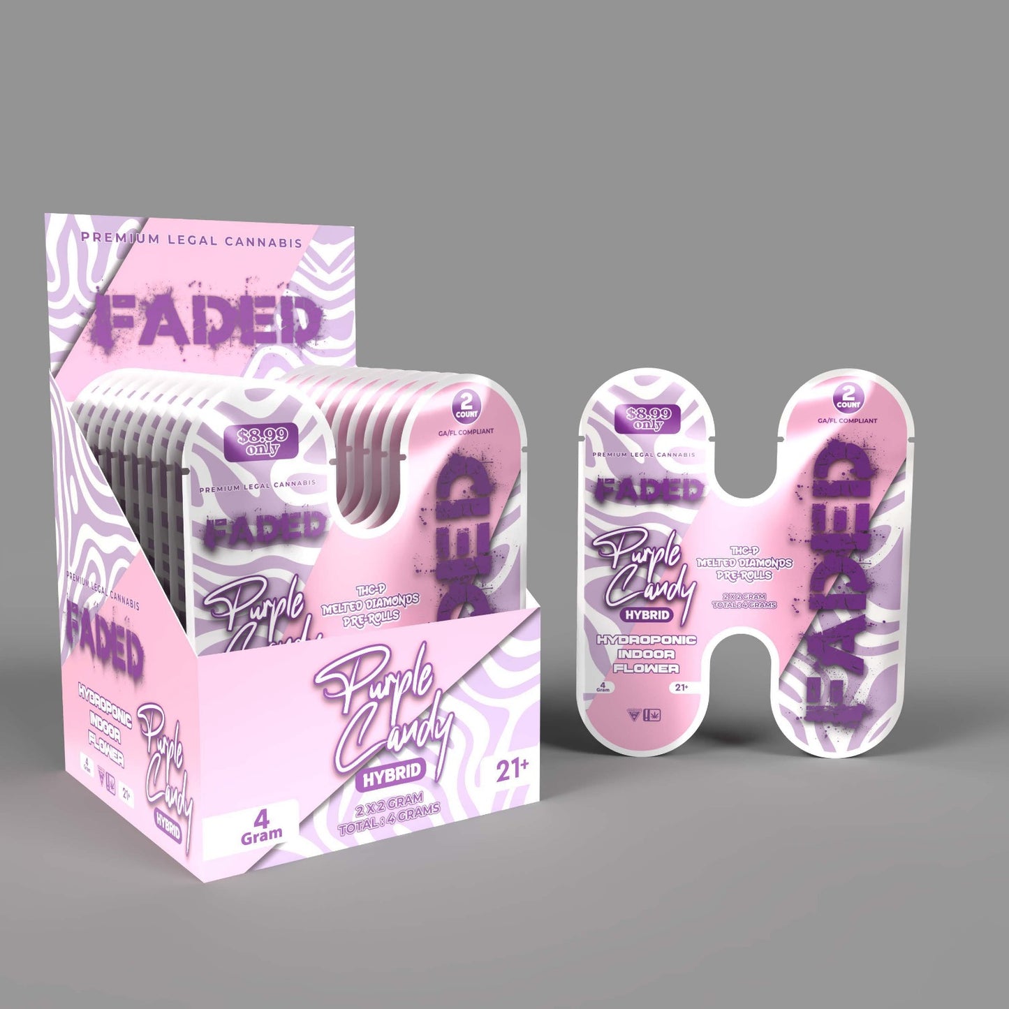 THCP Melted Diamonds Pre-Rolls Purple Candy