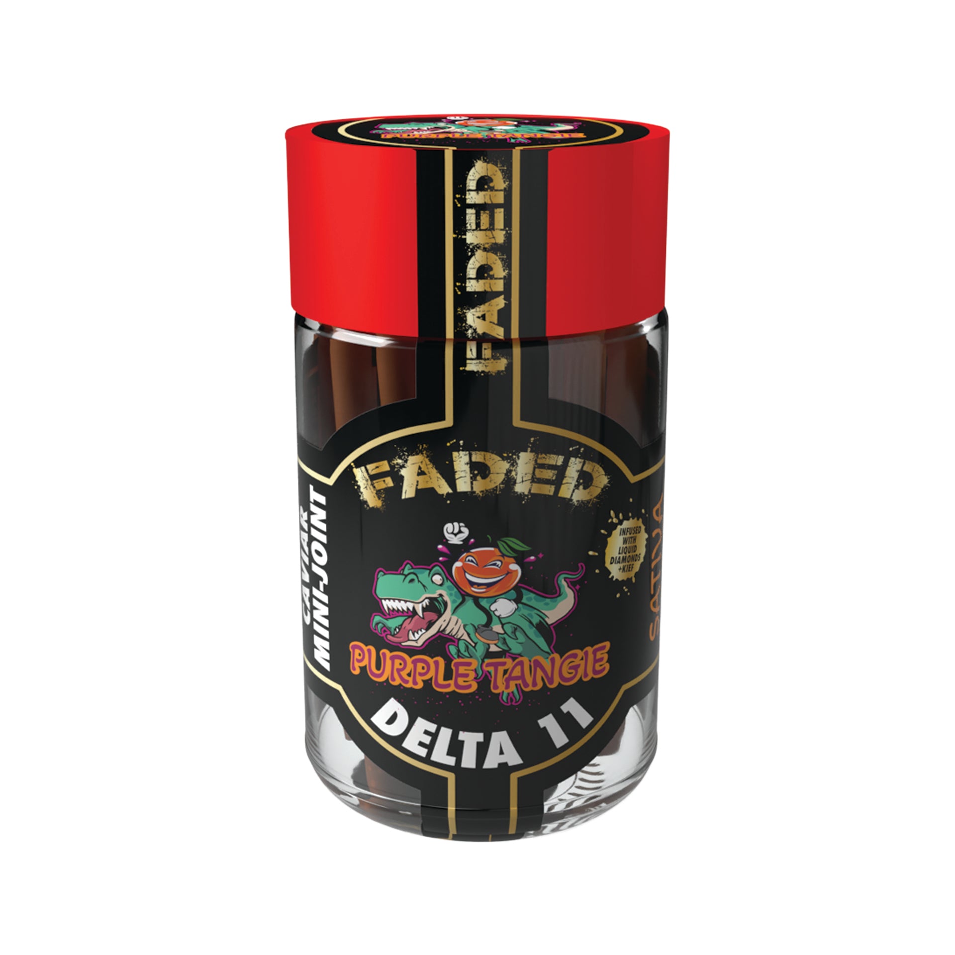 FADED DELTA-11 PURPLE TANGIE HAND CRAFTED MINI SHOOTER PRE-ROLL 5CT JAR