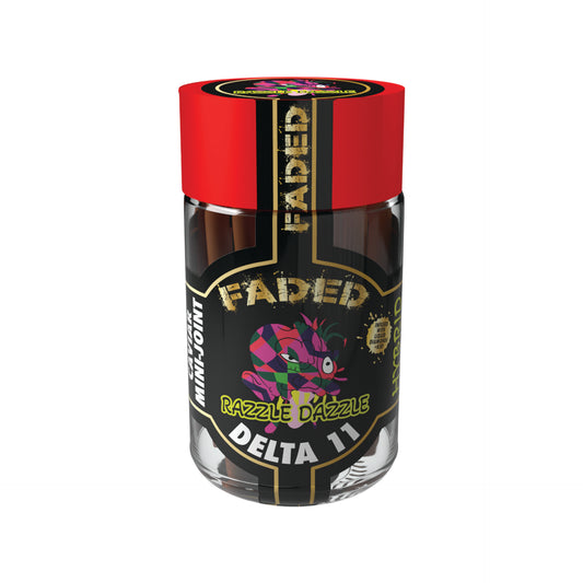 FADED DELTA-11 RAZZLE DAZZLE HAND CRAFTED MINI SHOOTER PRE-ROLL 5CT JAR