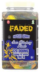 Faded Infused Gummy Sour Blueberry Runtz 120,000MG 1500MG Per Gummy THC-A