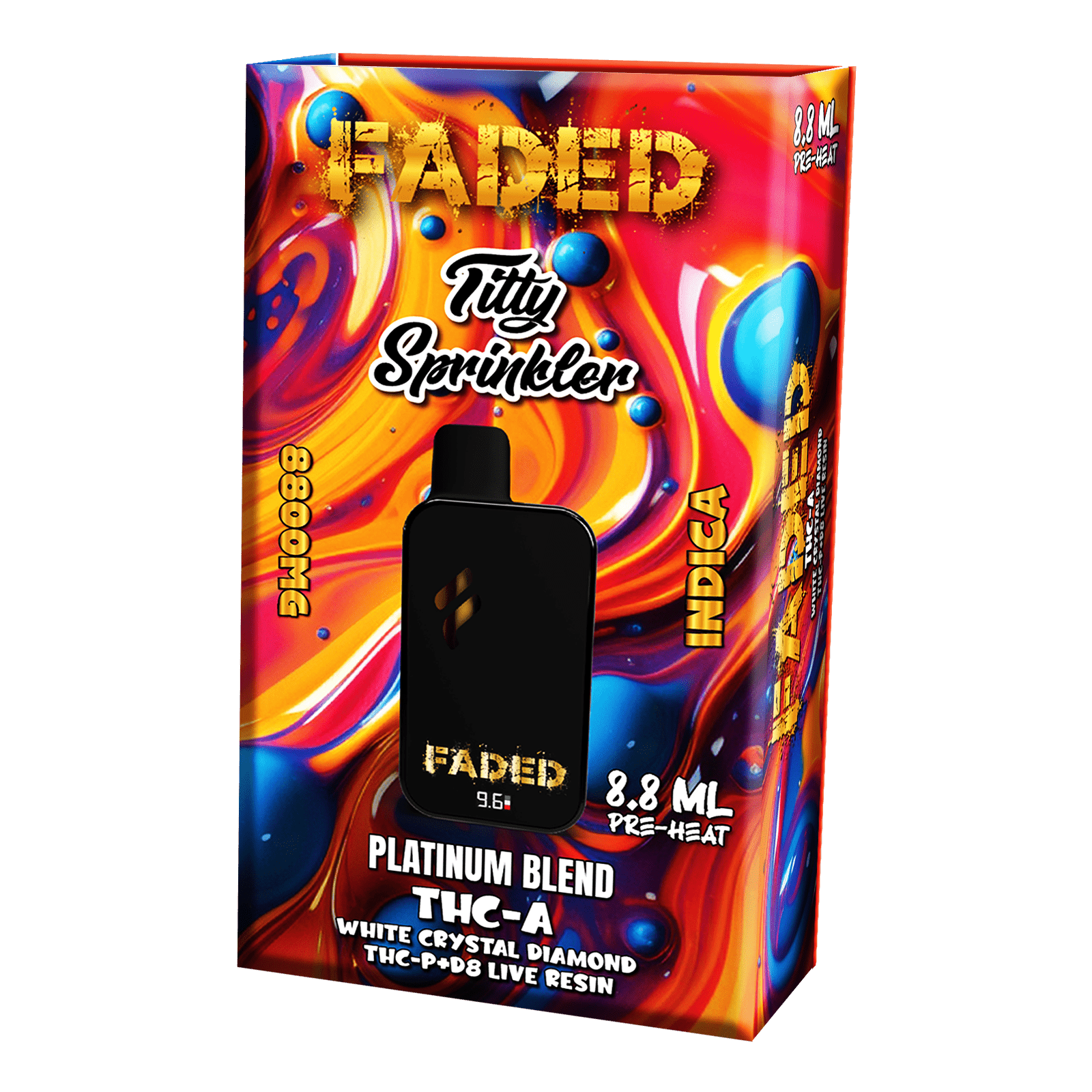 FADED PLATINUM BLEND THC-A 8.8ML DISPOSABLES | TITTY SPRINKLER