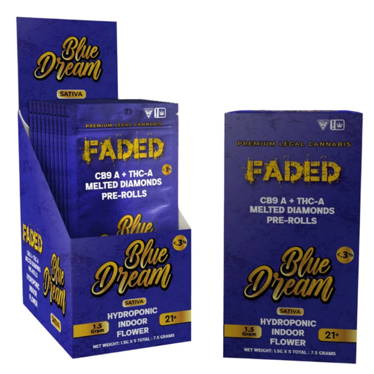 Faded 5 Count Blue Dream THCA Prerolls