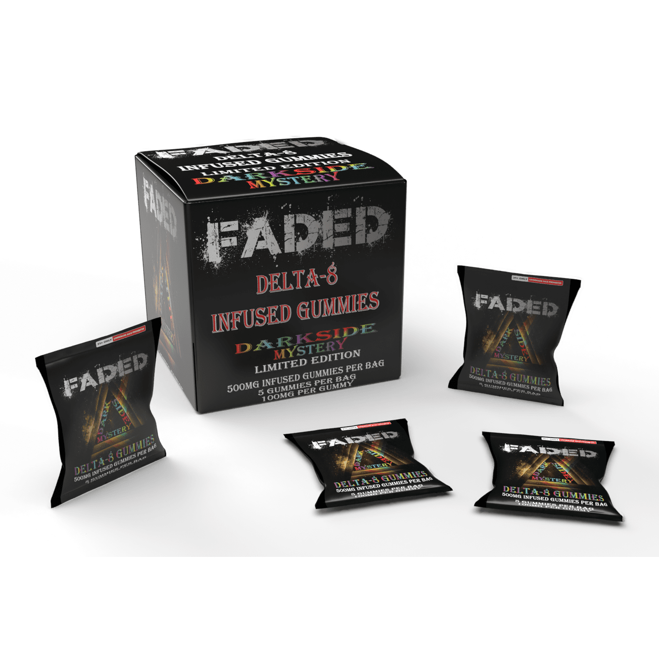 FADED DELTA - 8 DARKSIDE MYSTERY 5CT GUMMIES BAG 500MG LIMITED EDITION