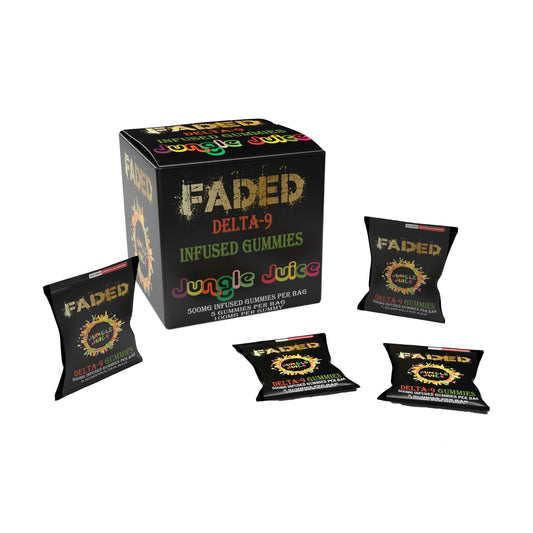 FADED DELTA - 9 JUNGLE JUICE 5CT GUMMIES BAG 500MG