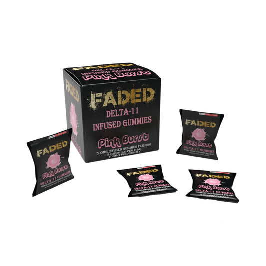 FADED DELTA - 11 PINK BURST 5CT GUMMIES BAG 500MG