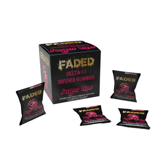 FADED DELTA - 11 SUGAR LIPS 5CT GUMMIES BAG 500MG